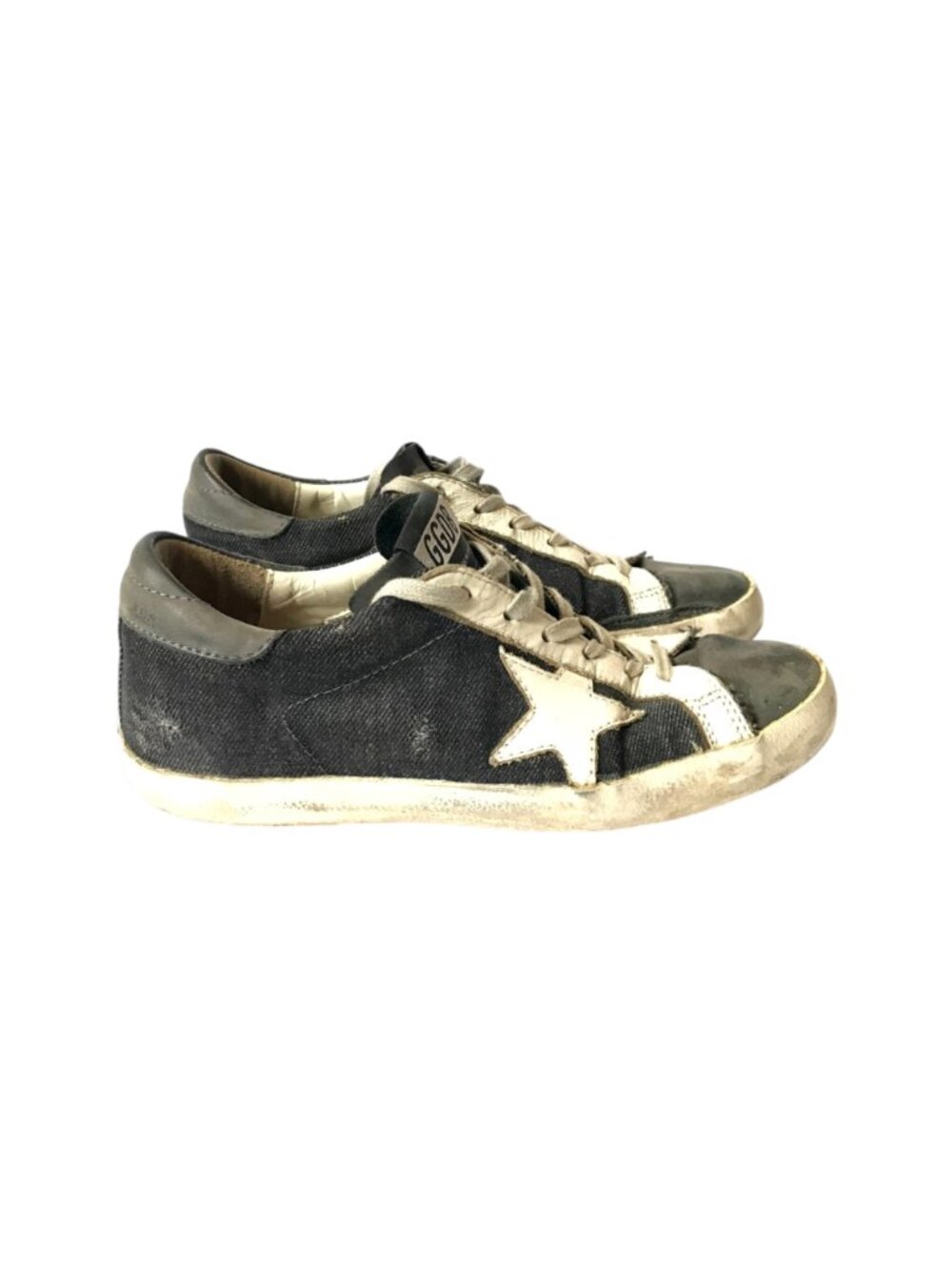 Golden Goose GGDB Superstar Sneakers Trainers Womens 38 8 Black White Low Top